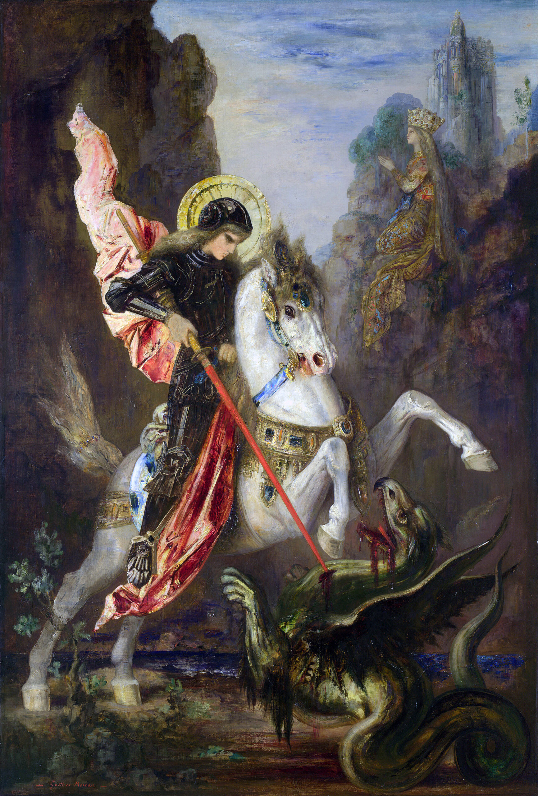 A painting of St George the martyr.